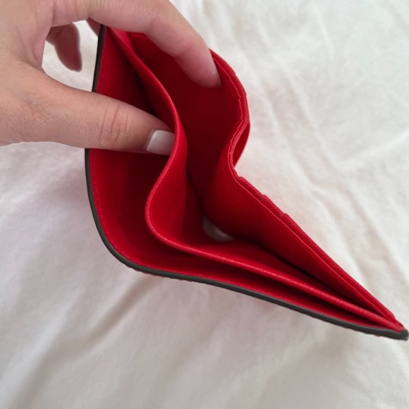 Red Tory Burch Bi-Fold Wallet - Picture 4 of 4